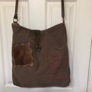 Never Used The Barrel Shack Bag w Leather/Canvas